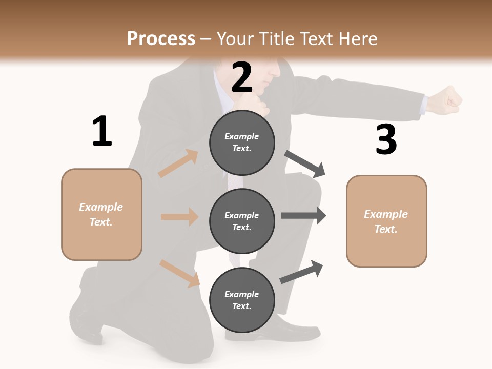 Blue Caucasian Man PowerPoint Template