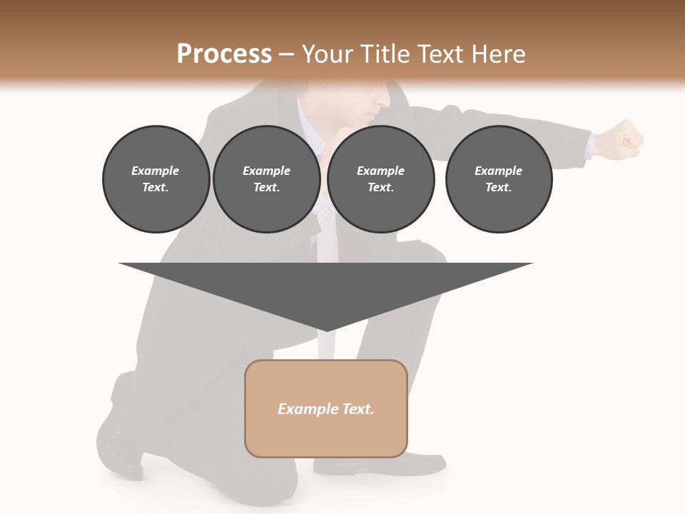 Blue Caucasian Man PowerPoint Template