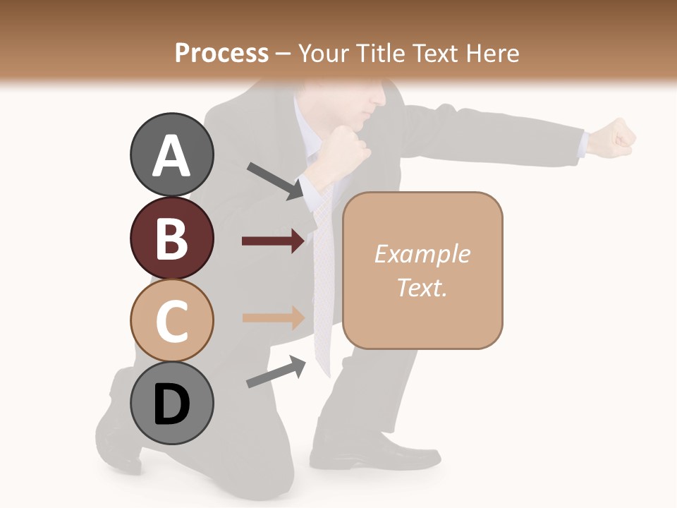 Blue Caucasian Man PowerPoint Template