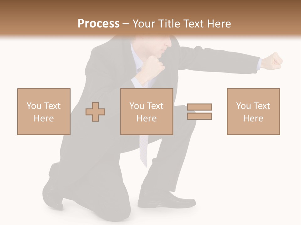 Blue Caucasian Man PowerPoint Template