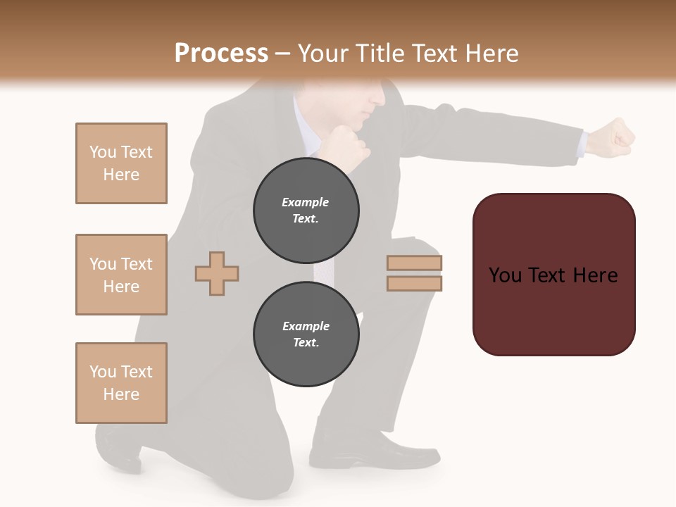Blue Caucasian Man PowerPoint Template