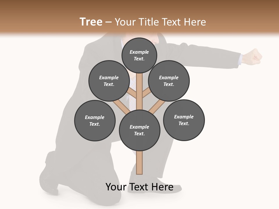 Blue Caucasian Man PowerPoint Template