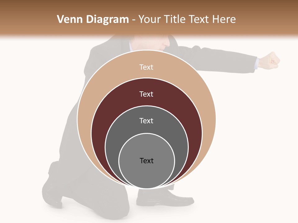 Blue Caucasian Man PowerPoint Template