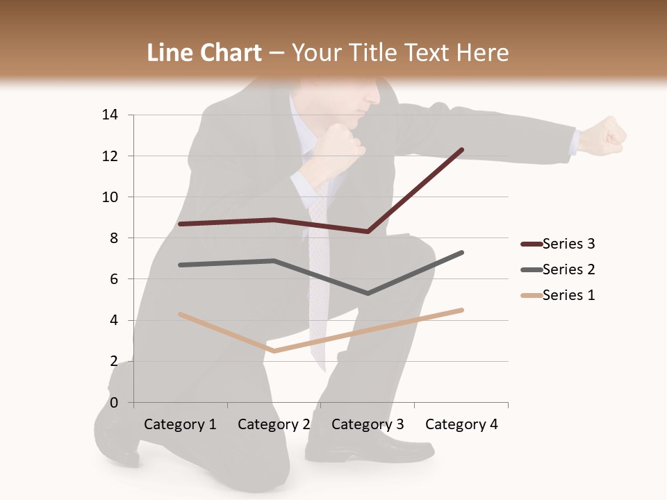 Blue Caucasian Man PowerPoint Template