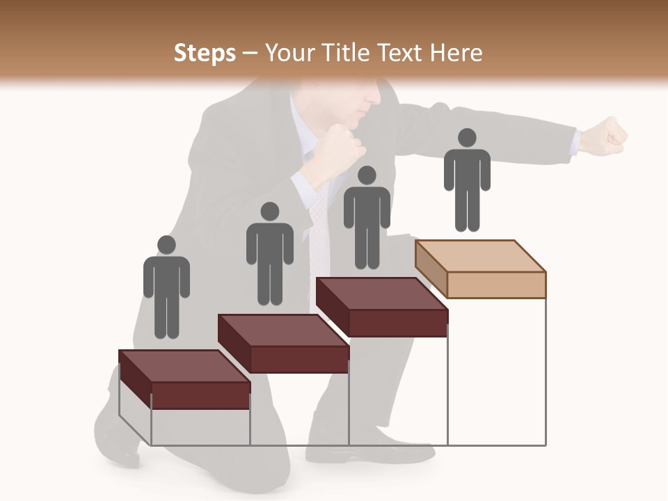 Blue Caucasian Man PowerPoint Template