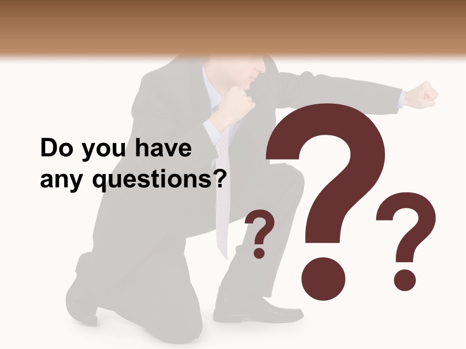 Blue Caucasian Man PowerPoint Template