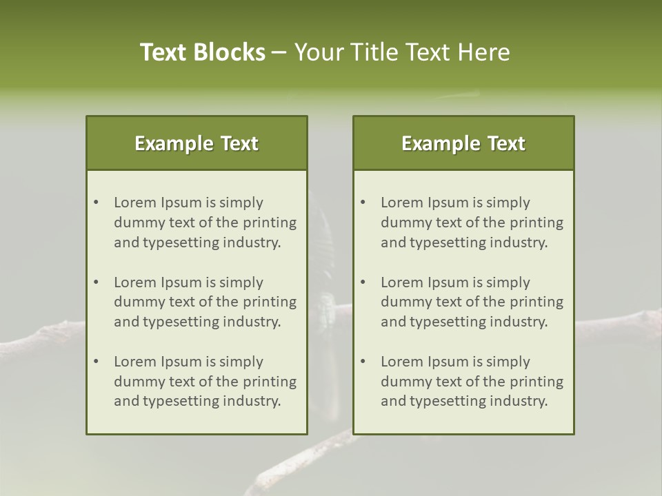 A Couple Of Birds Sitting On Top Of A Tree Branch PowerPoint Template