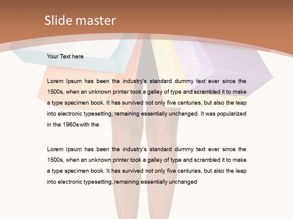 Colorful Female Gesturing PowerPoint Template