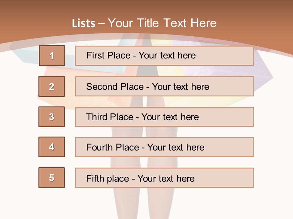 Colorful Female Gesturing PowerPoint Template