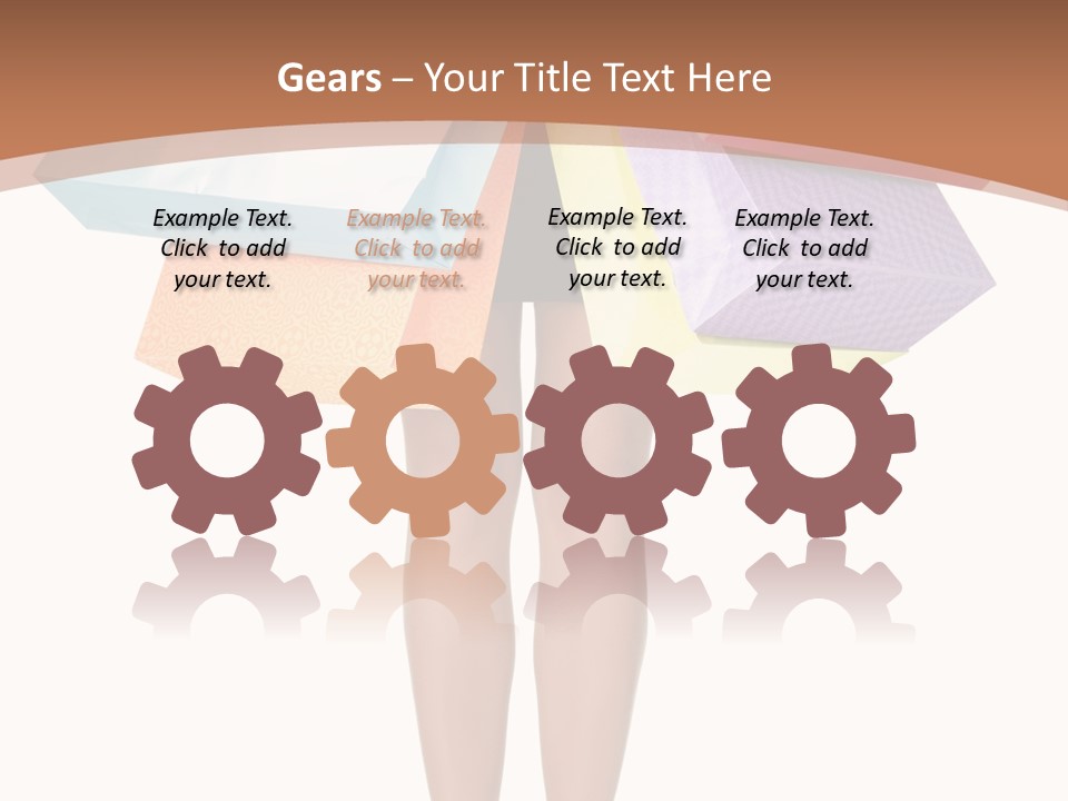 Colorful Female Gesturing PowerPoint Template