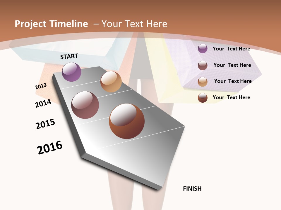 Colorful Female Gesturing PowerPoint Template