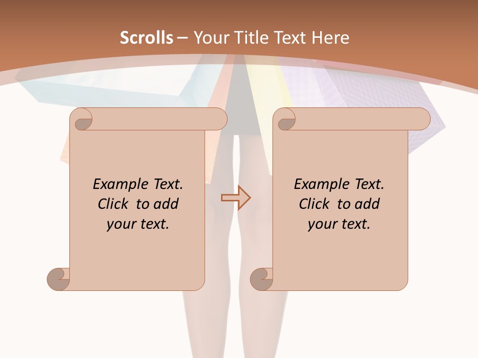 Colorful Female Gesturing PowerPoint Template