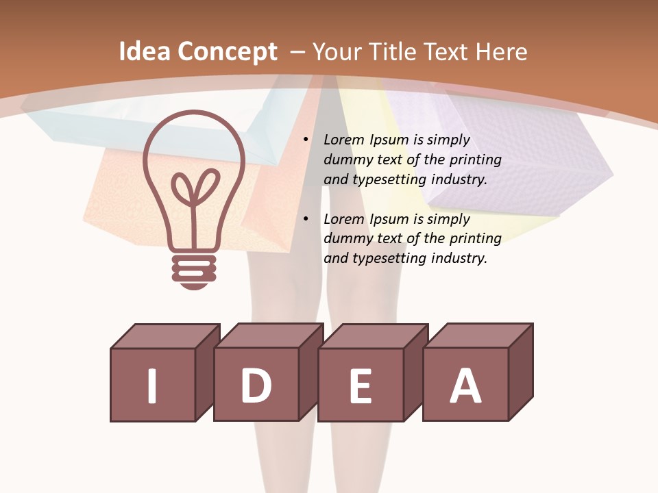 Colorful Female Gesturing PowerPoint Template