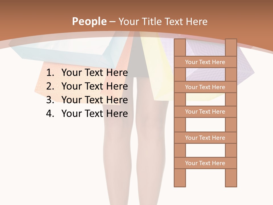 Colorful Female Gesturing PowerPoint Template