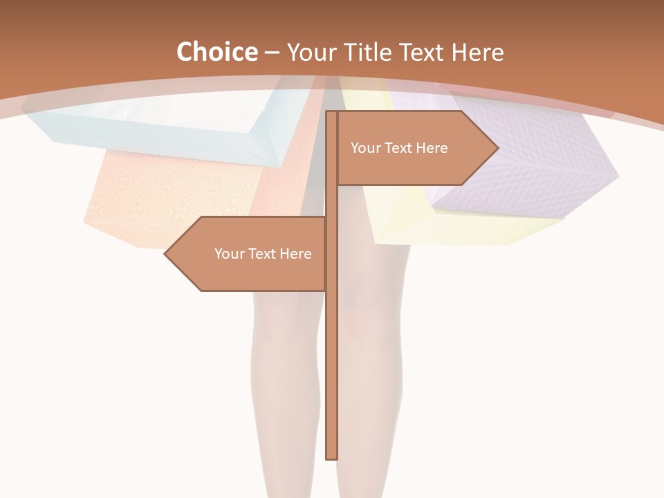 Colorful Female Gesturing PowerPoint Template