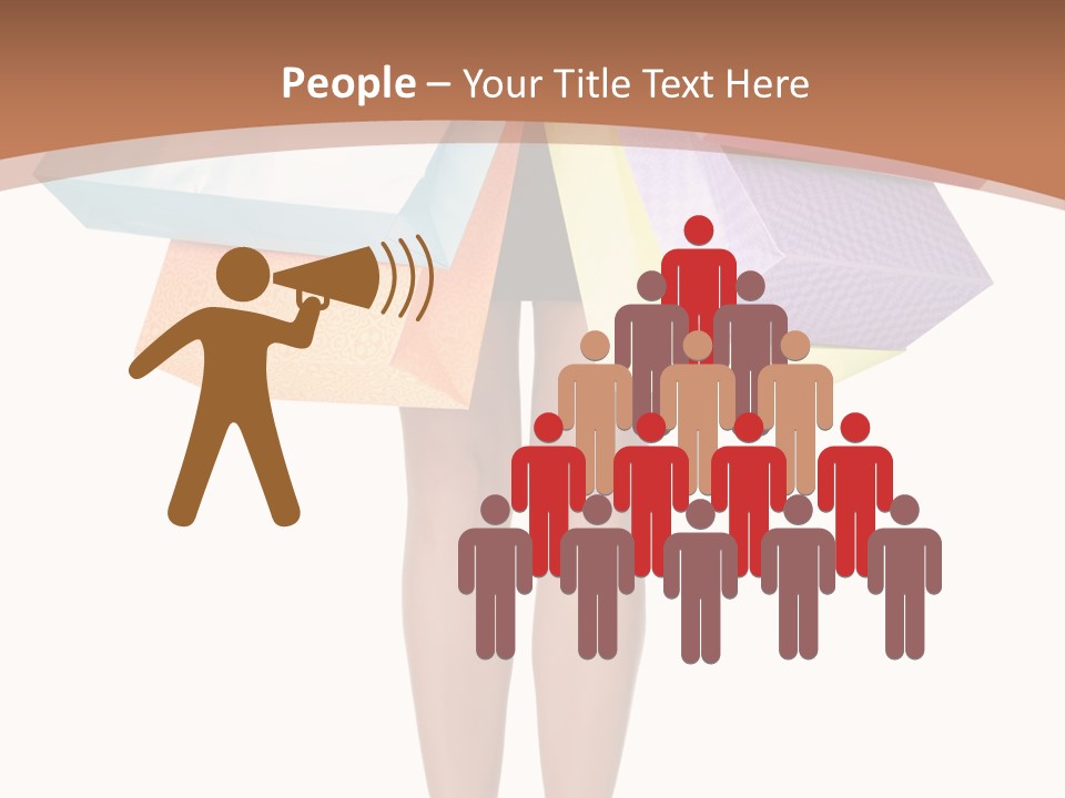 Colorful Female Gesturing PowerPoint Template