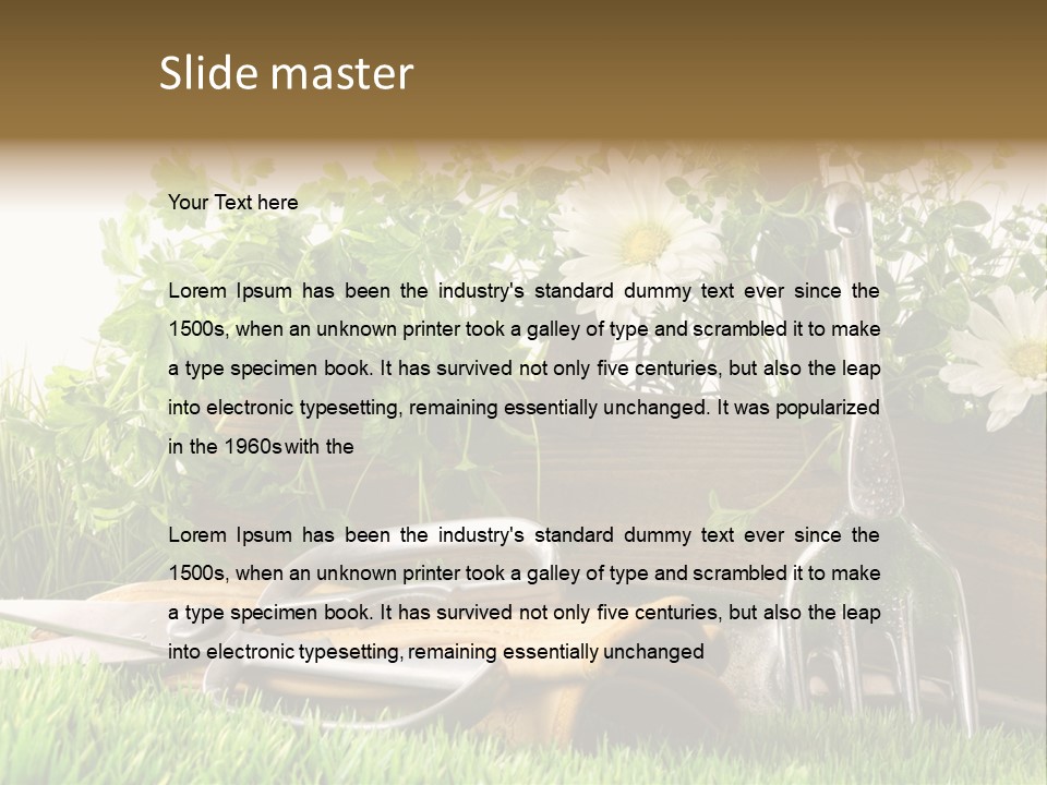 Closeup Abstract Stem PowerPoint Template