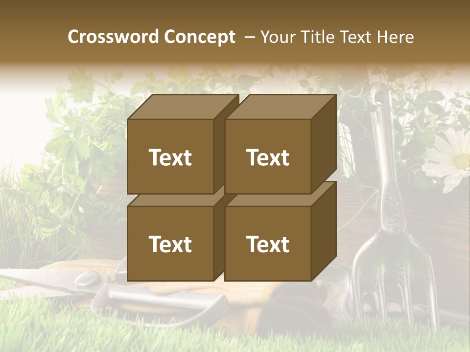 Closeup Abstract Stem PowerPoint Template