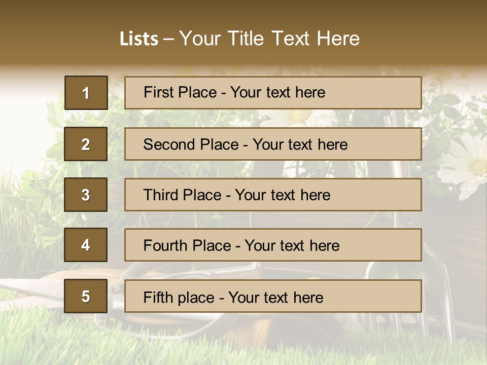 Closeup Abstract Stem PowerPoint Template