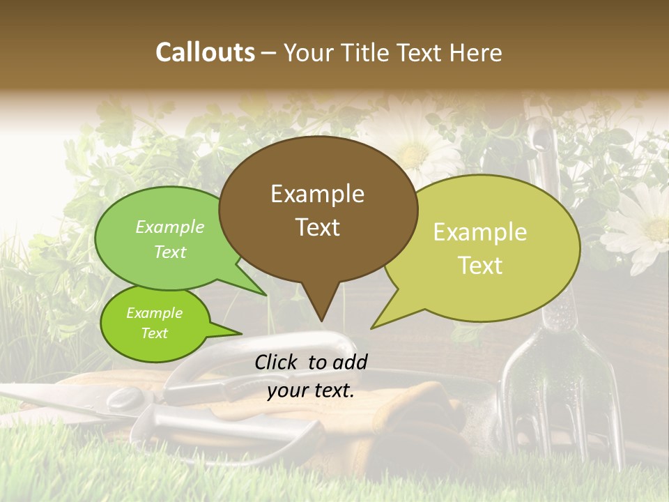 Closeup Abstract Stem PowerPoint Template