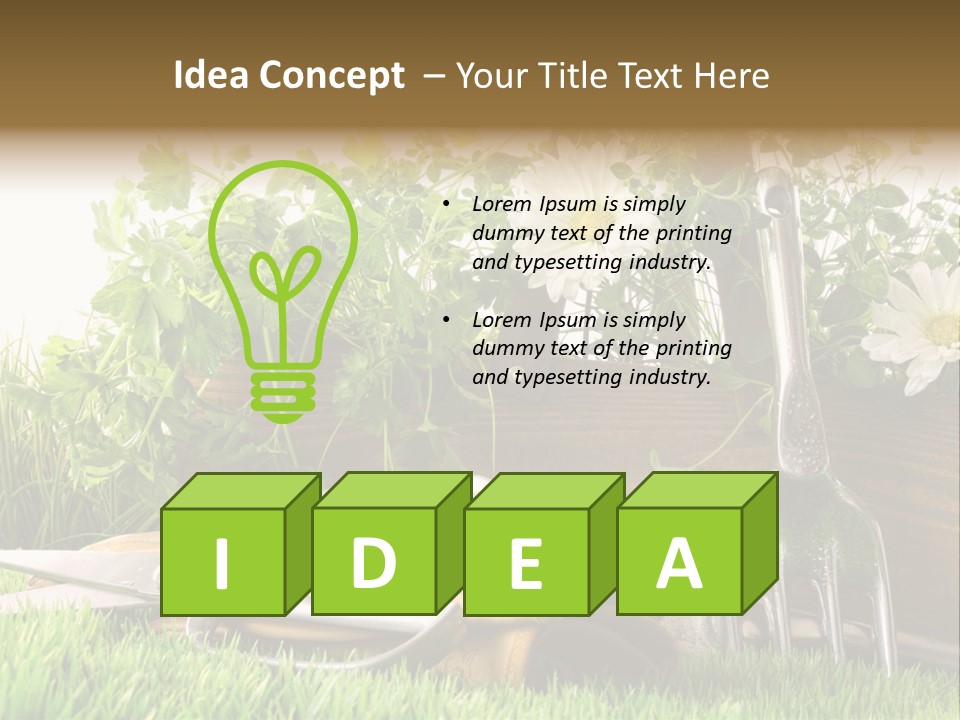 Closeup Abstract Stem PowerPoint Template