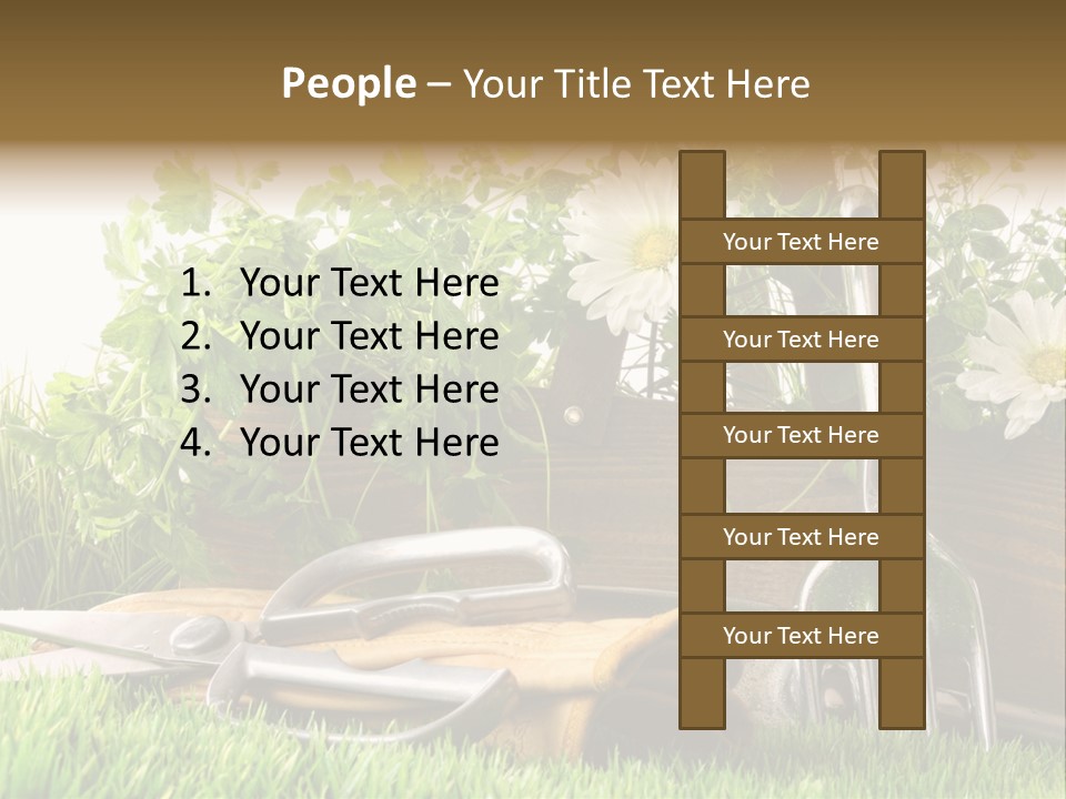Closeup Abstract Stem PowerPoint Template