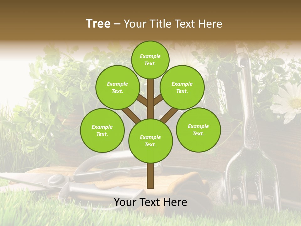 Closeup Abstract Stem PowerPoint Template