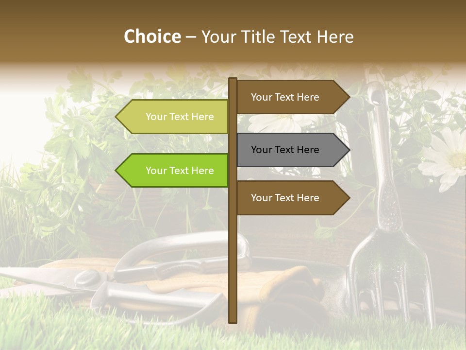 Closeup Abstract Stem PowerPoint Template