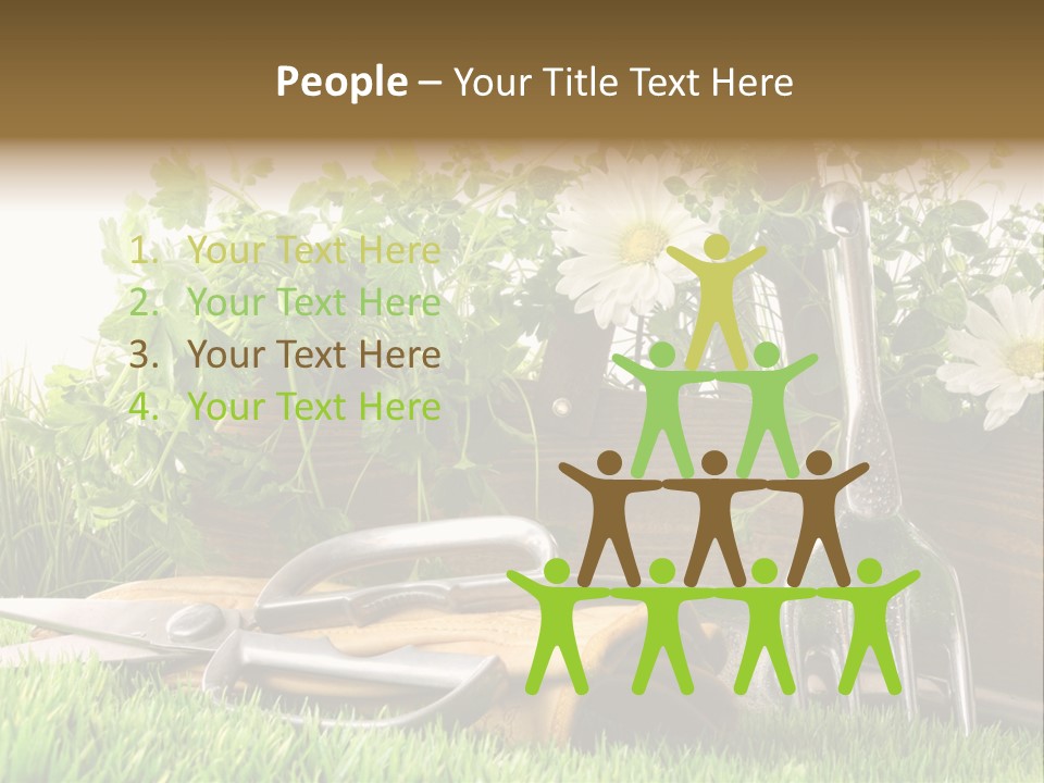 Closeup Abstract Stem PowerPoint Template