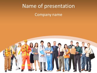 Men Employment Isolated PowerPoint Template