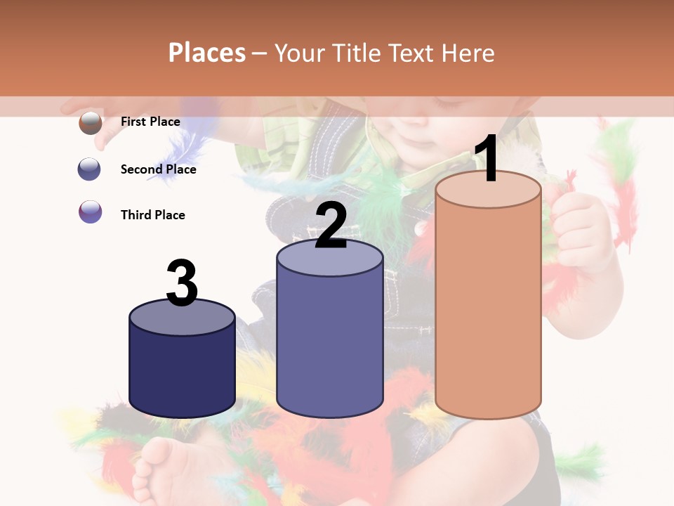 Isolated Child Yellow PowerPoint Template