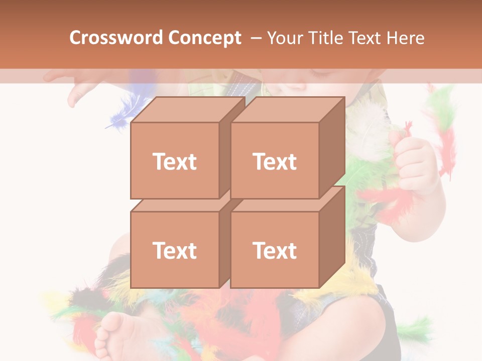 Isolated Child Yellow PowerPoint Template