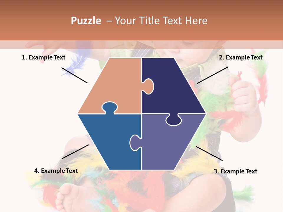 Isolated Child Yellow PowerPoint Template