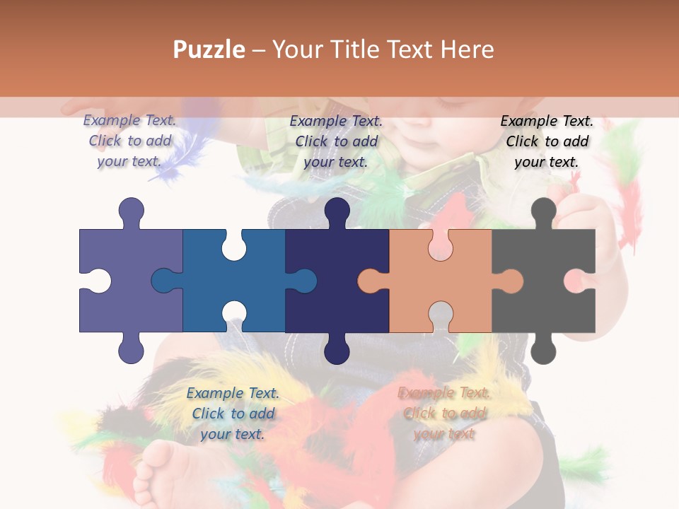 Isolated Child Yellow PowerPoint Template