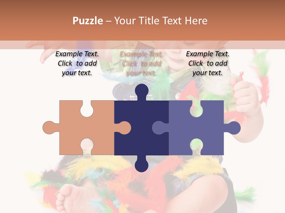 Isolated Child Yellow PowerPoint Template