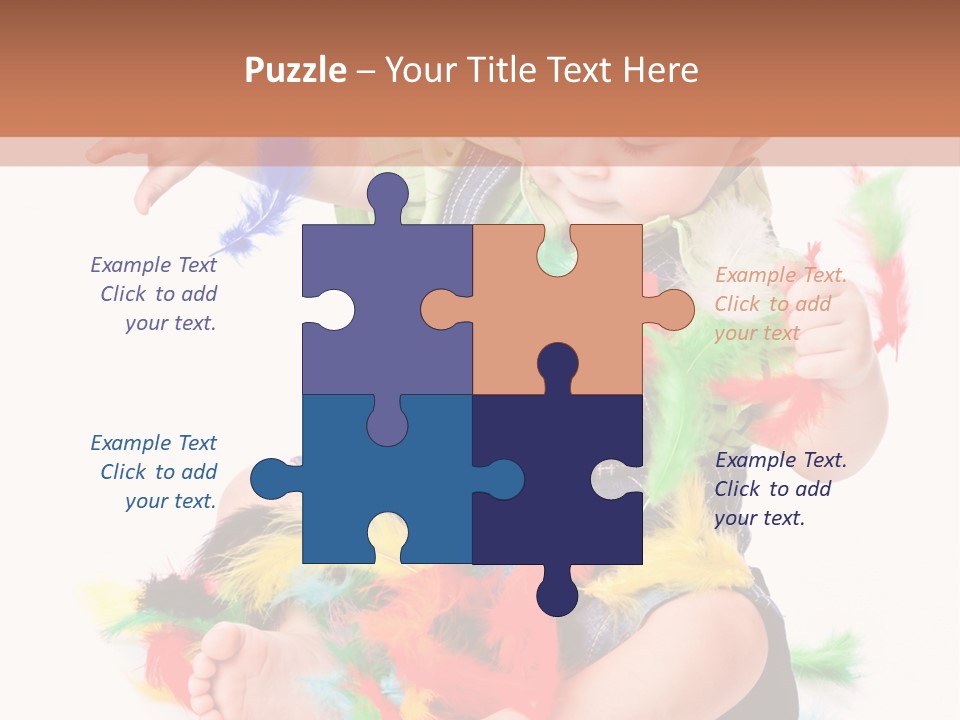 Isolated Child Yellow PowerPoint Template