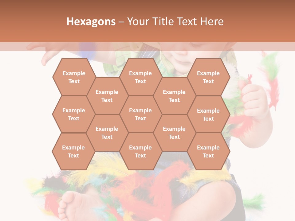 Isolated Child Yellow PowerPoint Template