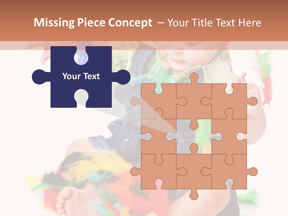 Isolated Child Yellow PowerPoint Template