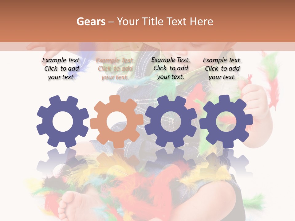 Isolated Child Yellow PowerPoint Template