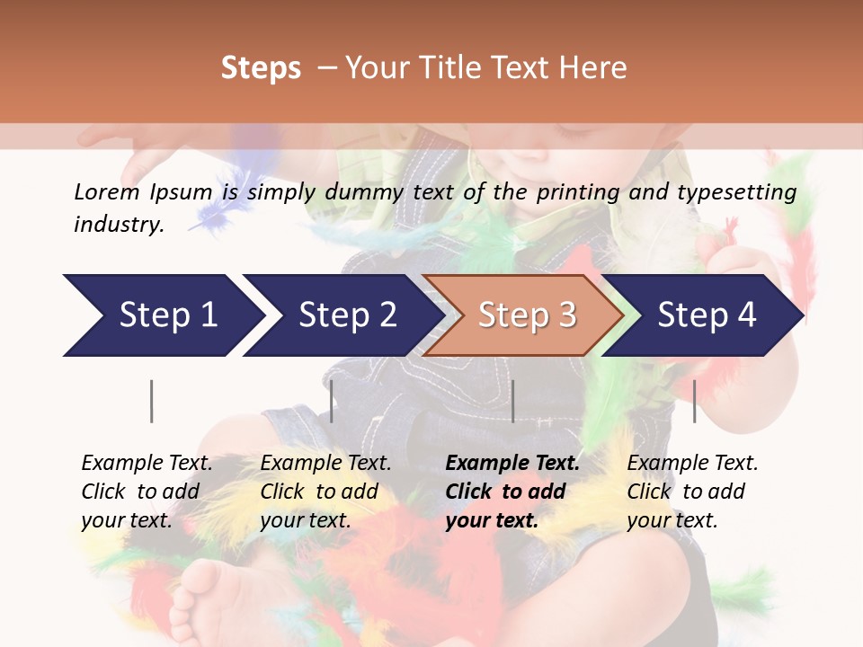Isolated Child Yellow PowerPoint Template