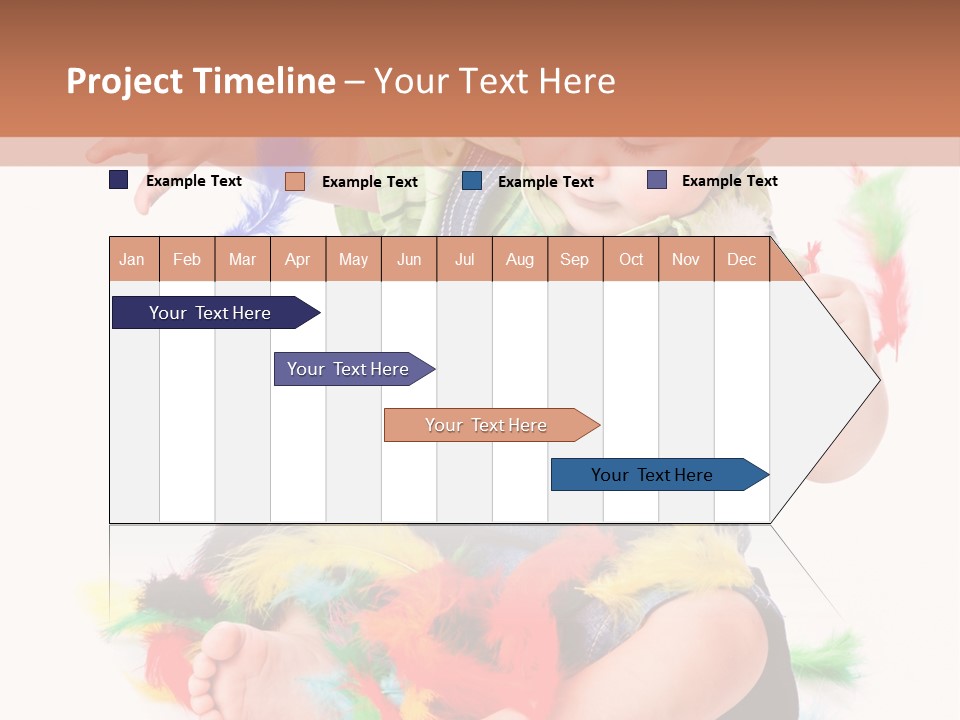 Isolated Child Yellow PowerPoint Template