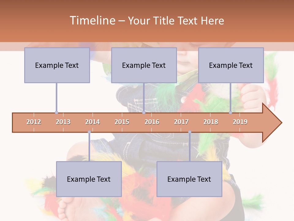 Isolated Child Yellow PowerPoint Template