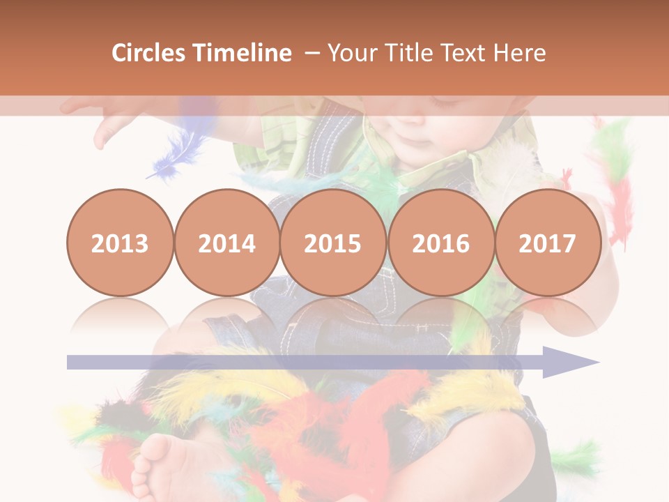 Isolated Child Yellow PowerPoint Template