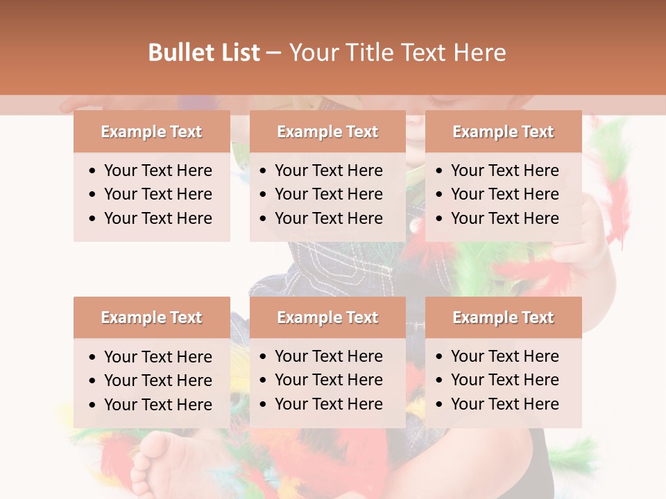 Isolated Child Yellow PowerPoint Template