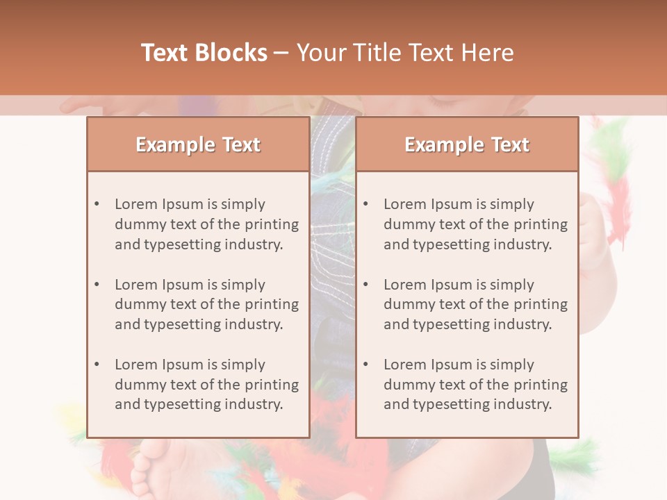 Isolated Child Yellow PowerPoint Template