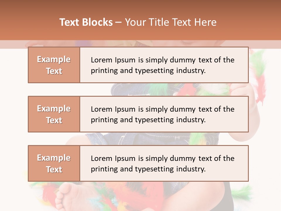 Isolated Child Yellow PowerPoint Template