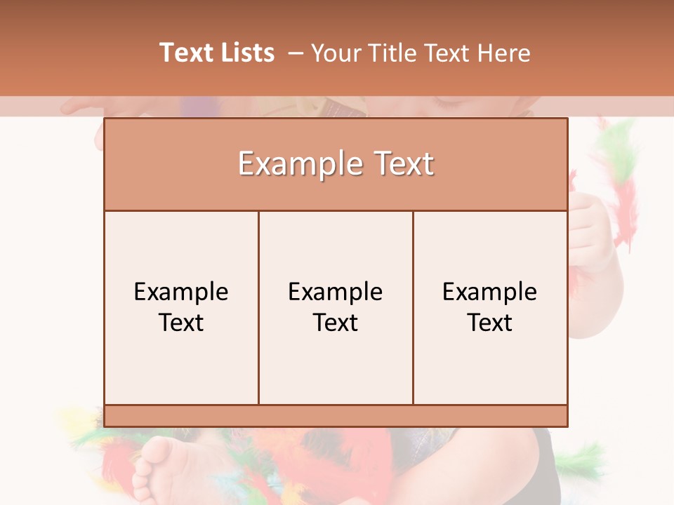 Isolated Child Yellow PowerPoint Template