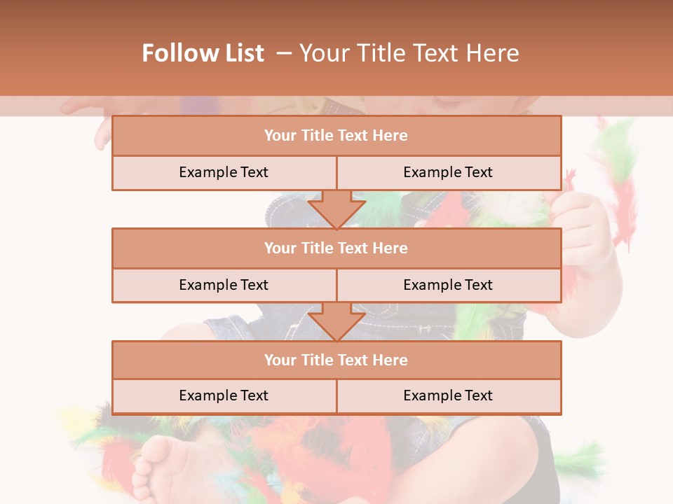 Isolated Child Yellow PowerPoint Template