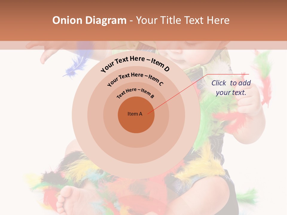 Isolated Child Yellow PowerPoint Template