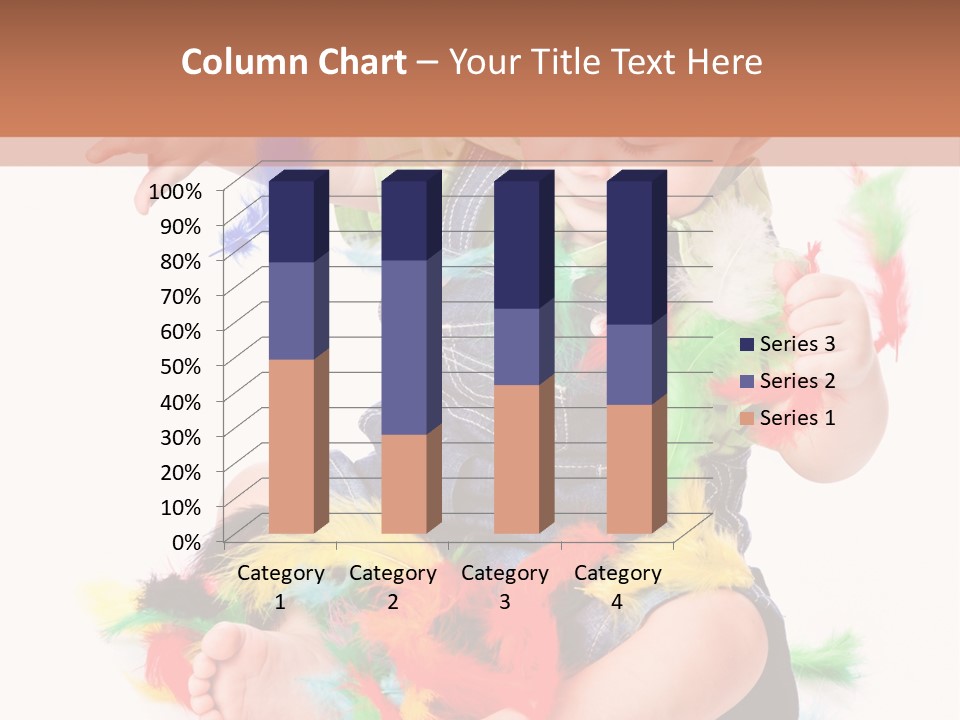 Isolated Child Yellow PowerPoint Template
